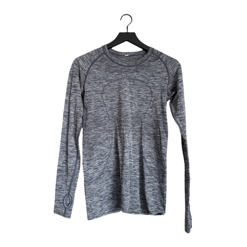 LULULEMON Navy Marled Long-Sleeve Swiftly